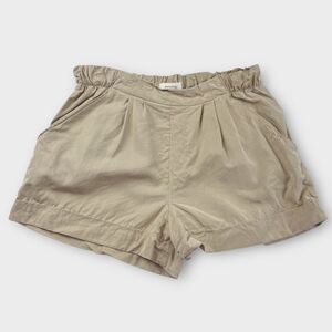 Lyocell Pull On Shorts Elastic Waist Tan Khaki Comfort Large